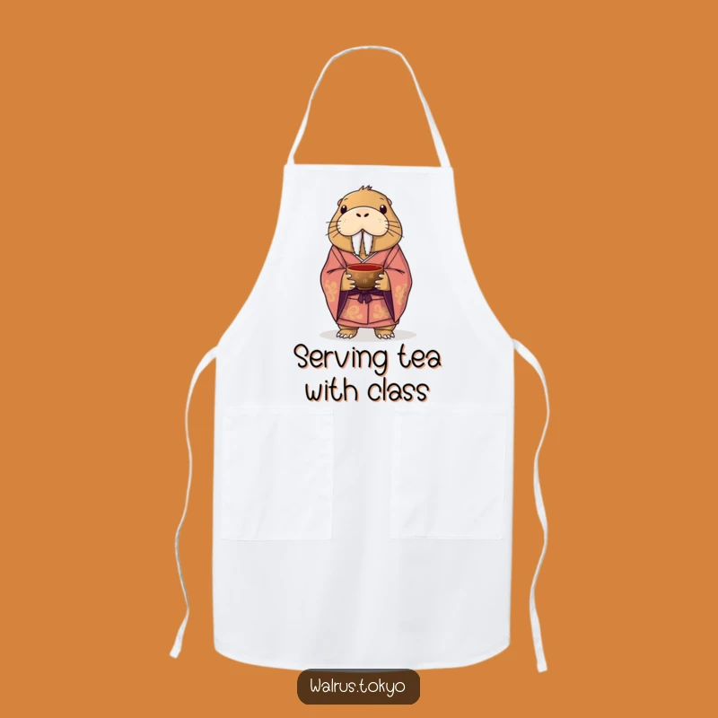 Funny Walrus Kimono Apron: Cook with Dignified Hilarity
