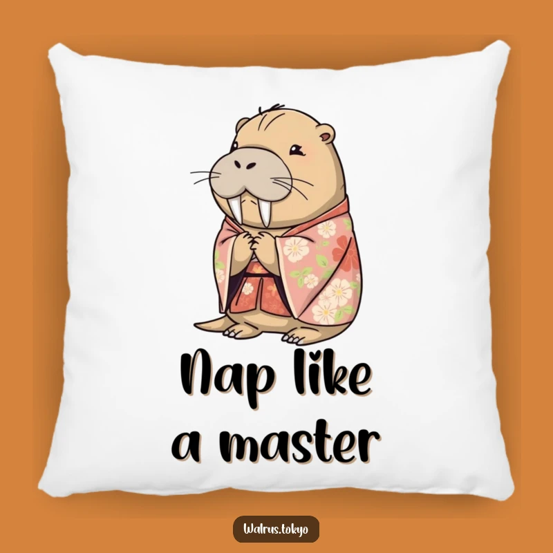 Cozy Funny Floral Kimono Walrus Pillow: Add Whimsical Humor and Comfort to Your Home