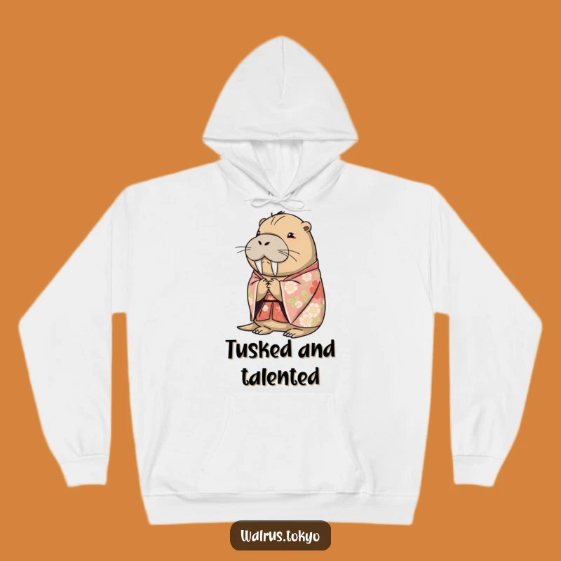 Cozy Funny Floral Kimono Walrus Hoodie: Embrace Warmth and Whimsical Humor, Great Gift