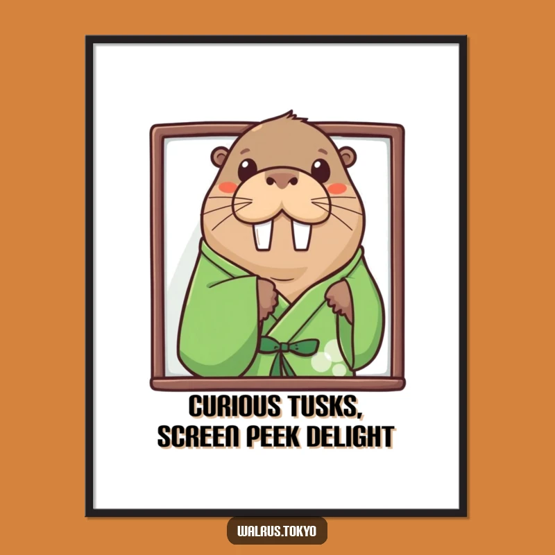 Free Printable Playful Walrus Art: Funny Downloadable Decor for a Whimsical Space