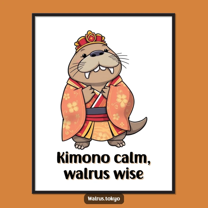 Free Printable Walrus Wall Art: Regal Bows for Your Funny Downloadable Home Decor!