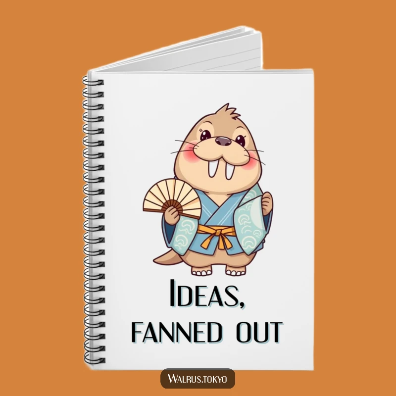 Funny Blue Kimono Walrus Notebook: Jot Down Ideas with Joyful Humor, Great Gift