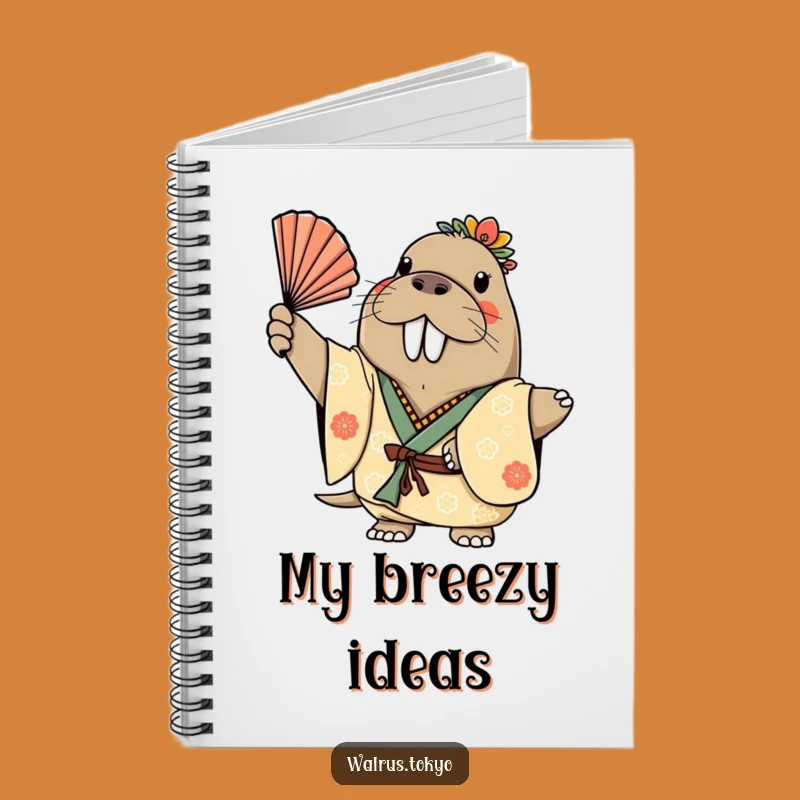 Funny Walrus Kimono Notebook: Jot Down Notes with Cheerful, Graceful Flair