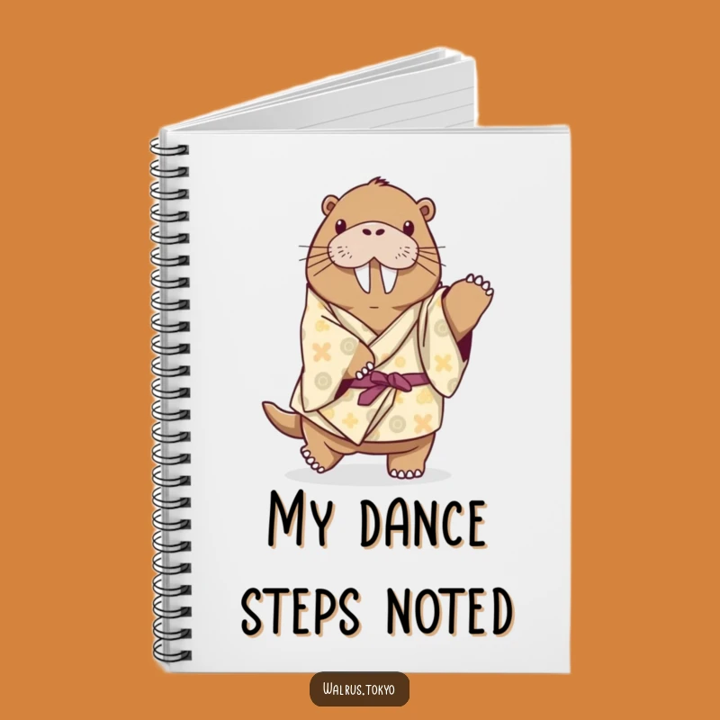 Funny Playful Walrus Kimono Notebook - Dancing Journal Gift