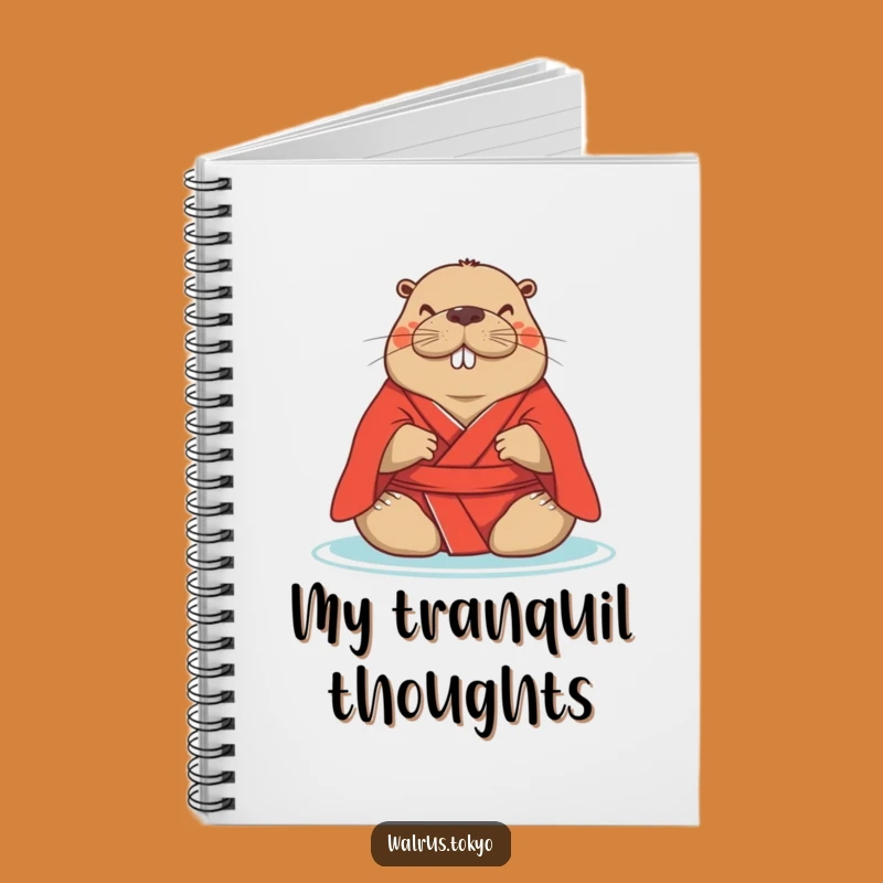 Funny Red Kimono Walrus Notebook: Jot Down Peaceful Thoughts with Humorous Flair