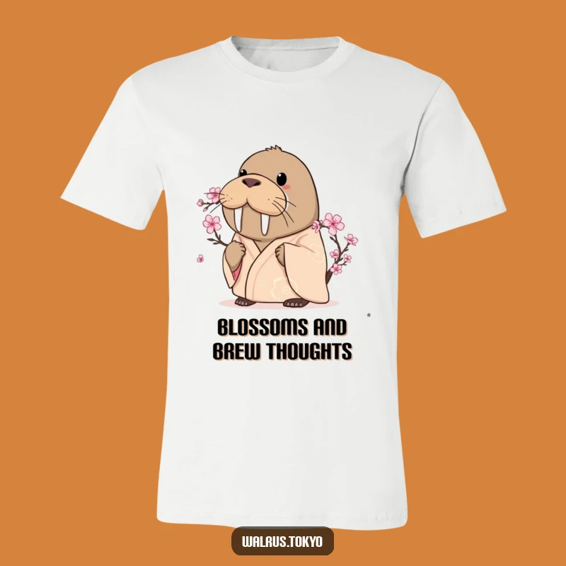 Funny Curious Walrus Kimono T-Shirt - Blossom Gazing Apparel