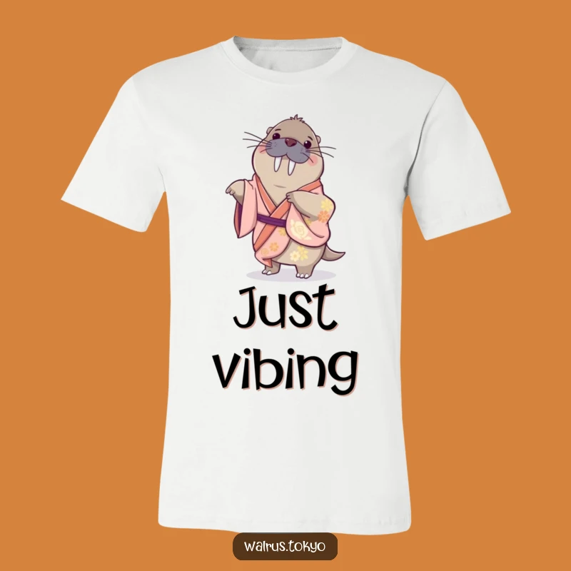 Funny Silk Kimono Walrus T-Shirt: Playful Spin Humor, a Delightful Gift