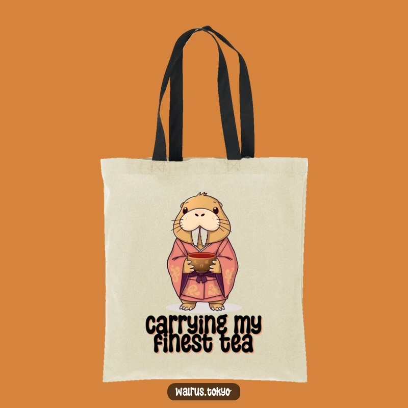 Funny Walrus Kimono Tote Bag: Carry Your Laughs in Style