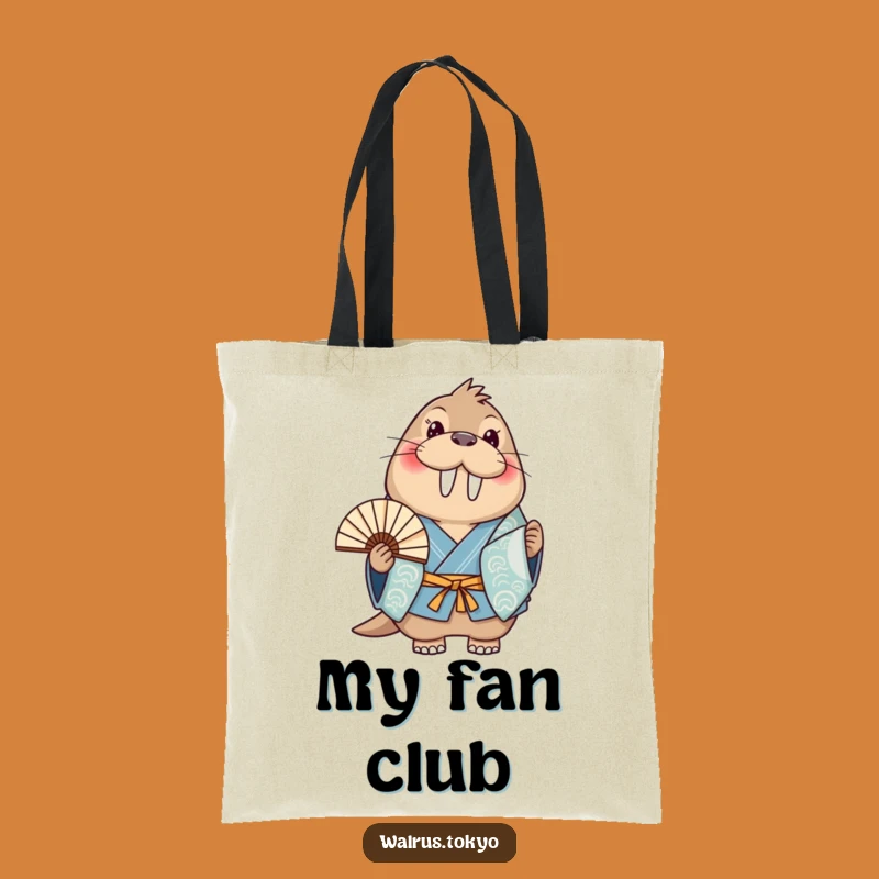 Funny Blue Kimono Walrus Tote Bag: Carry Joyful Humor Everywhere, Ideal Gift